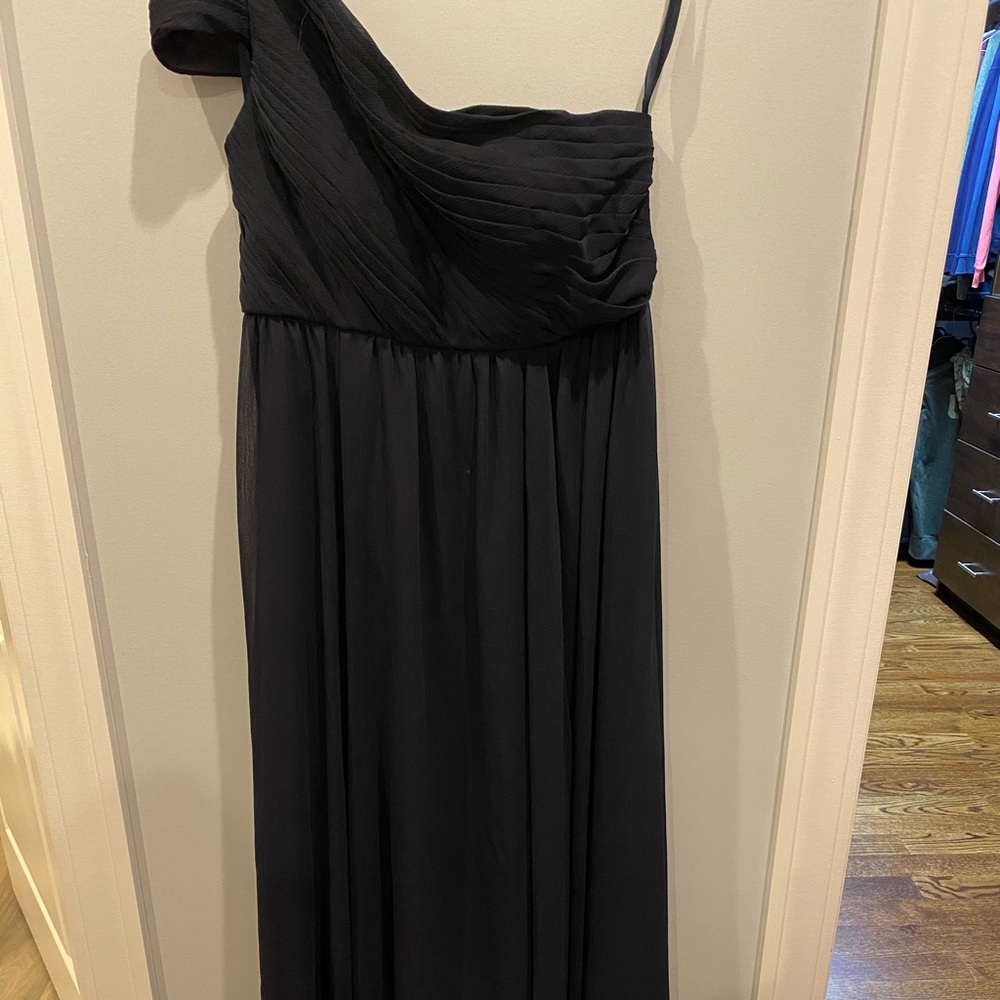 Navy Morilee Gardner Floor Length Dress